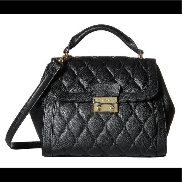 Vera Bradley mini Stella satchel black quilted NEW - Picture 1 of 8